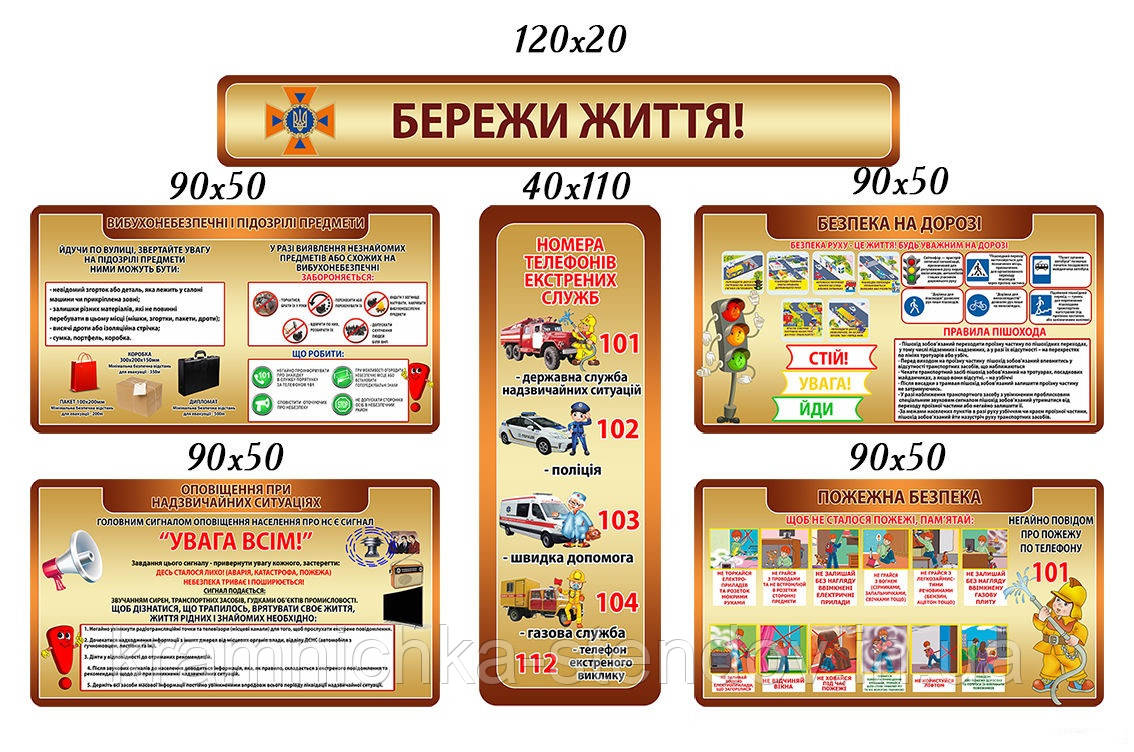 Комплект стендів "Бережі життя", фото 1