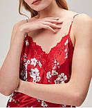 Пеньюар атласний з мереживом, фото 4