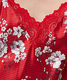 Пеньюар атласний з мереживом, фото 3