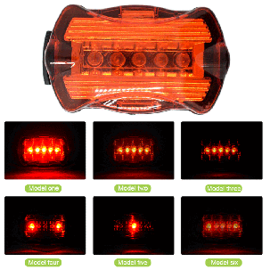 Ліхтар велосипедний задній STOP 198-5LED, фото 1