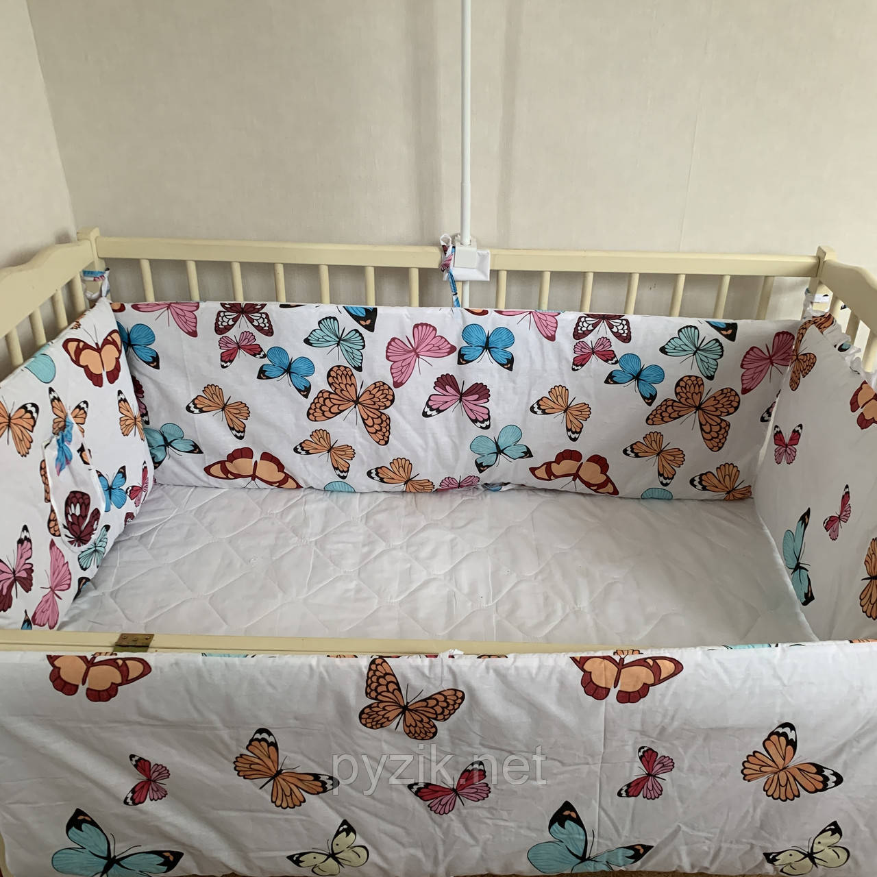 Захист для дитячих ліжок 120х60 см, "Бабочка" біла