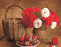 Картина за номерами ArtStory Полуниця і квіти 50*65см в коробці