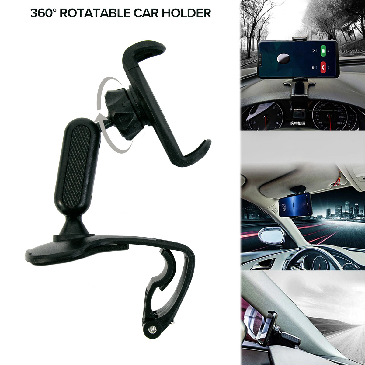 Тримач для телефону в машину Car Dashboard, Чорний кріплення - автомобільний тримач для телефону на торпеду
