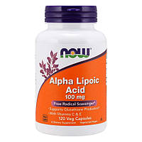 Натуральна добавка NOW Alpha Lipoic Acid 100 mg, 120 вегакапсул