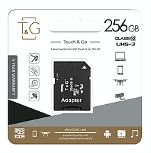 Карта пам " яті microSDXC (UHS-3) 256GB class 10 T&G (з адапте
