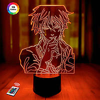 3D нічник "Рін Окумура" (ВОЛІЧНЕ ЗОБРАЖЕННЯ)+ пульт ДК + мережевий адаптер + батарейки (3ААА) 3DTOYSLAMP