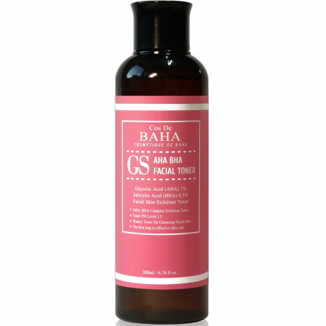 Відлущувальний тонер для проблемної шкіри Cos De Baha GS AHA BHA Facial Toner 200 мл