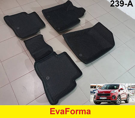 3D килимки EvaForma на Kia Sportage 4 '16-21 QL, Американець, килимки ЕВА, фото 2