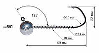 Джиг-головка Днипро-Свинец Barbarian 5/0 15г с пружиной