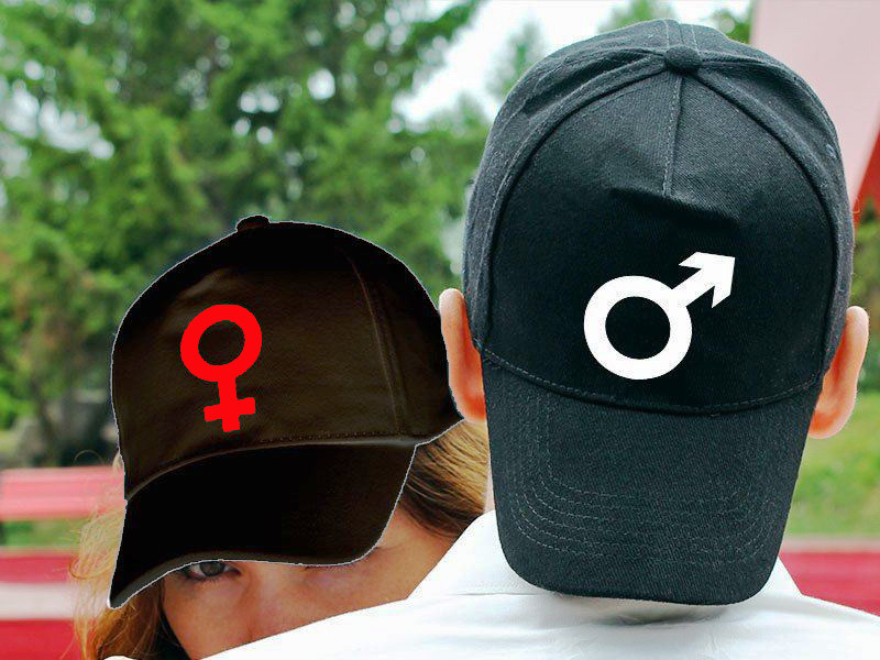 Парні кепки (бейсболки) з принтом "Знаки Марса і Венери" Push IT