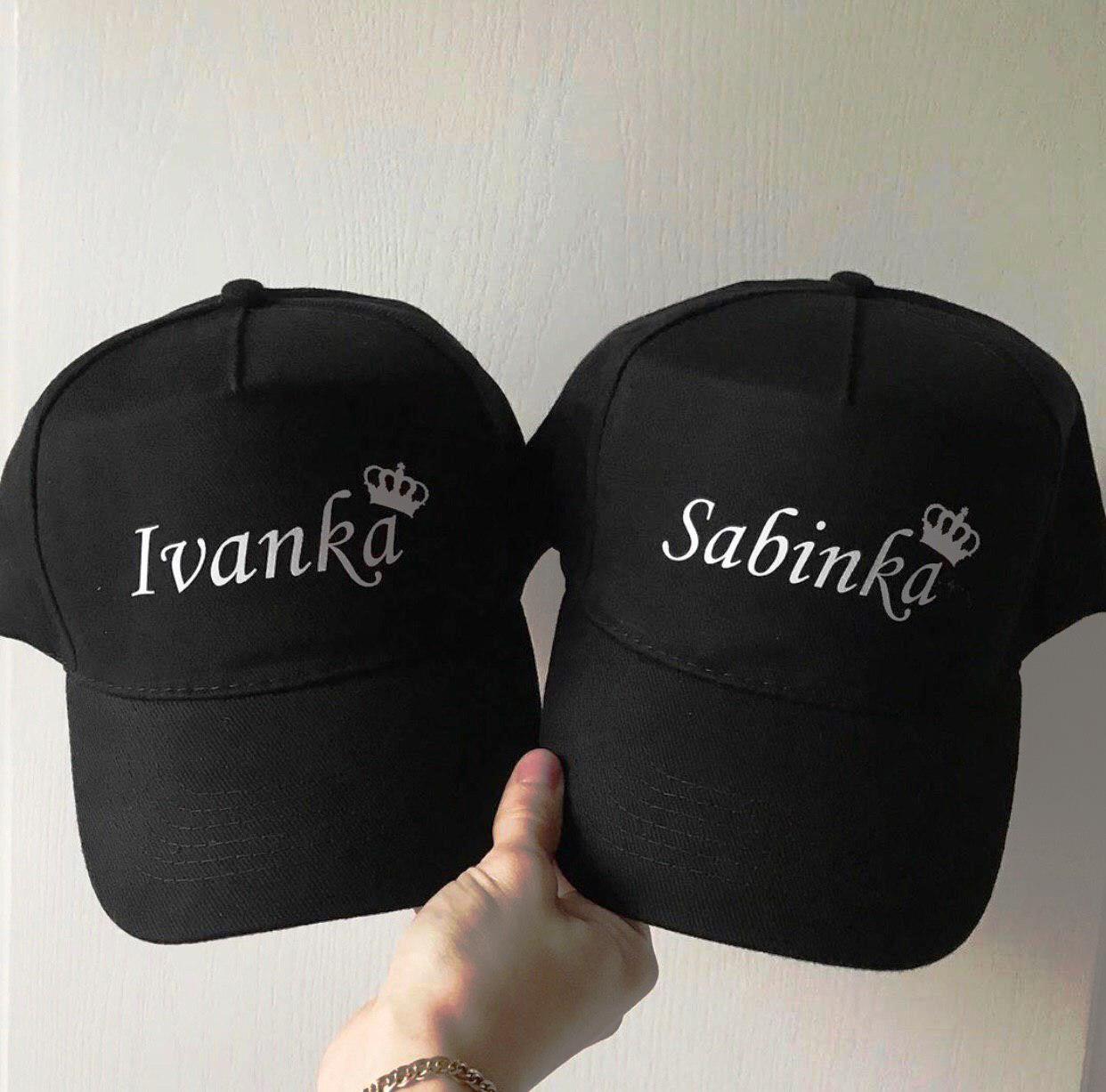 Парні кепки (бейсболки) з принтом "Ivanka. Sabinka" Push IT