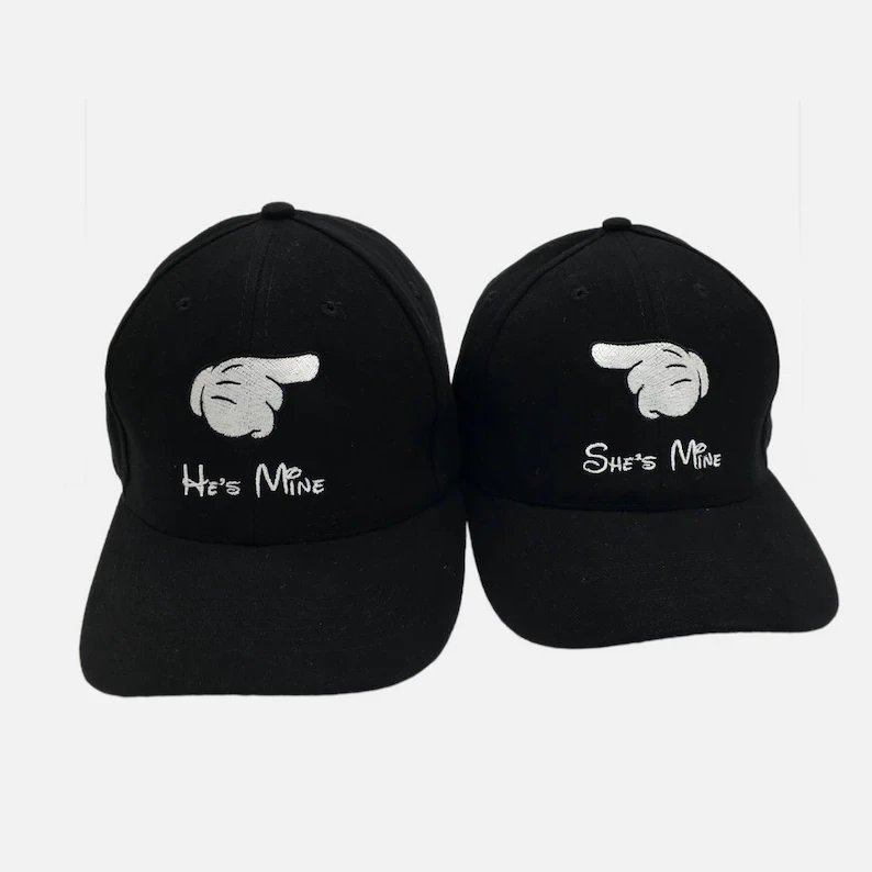 Парні кепки (бейсболки) з принтом "he's Mine. She's Mine" Push IT