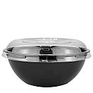 Контейнер з кришкою для холодних страв 600 мл чорний (уп/25), фото 5
