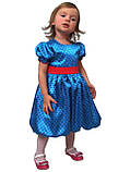 Сукня святкова дитяче з атласу з поясом пн-1030 ріст 98 тм "Попелюшка", фото 3