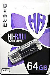Флеш-накопичувач Hi-Rali Rocket Series 64GB USB 2.0 Black