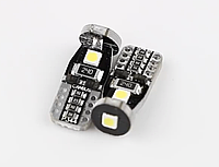 T10 3-SMD LED W5W 2Вт 300лм CAN BUS лампочка автомобільна, біла - 1шт, фото 1