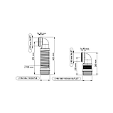 Гофрована фанова труба, кутова під кліпсу, для підвісного унітазу, арт KK99370, фото 2