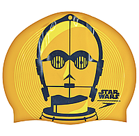 Шапочка для плавания SPEEDO SLOGAN PRINT 808385C797 Star Wars C3PO оранжевый-черный