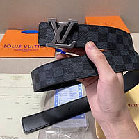 Черный кожаный Ремень Louis Vuitton