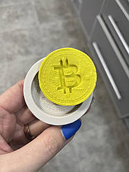 Силіконовий молд для шоколаду, мастики, карамелі "Биткоин"