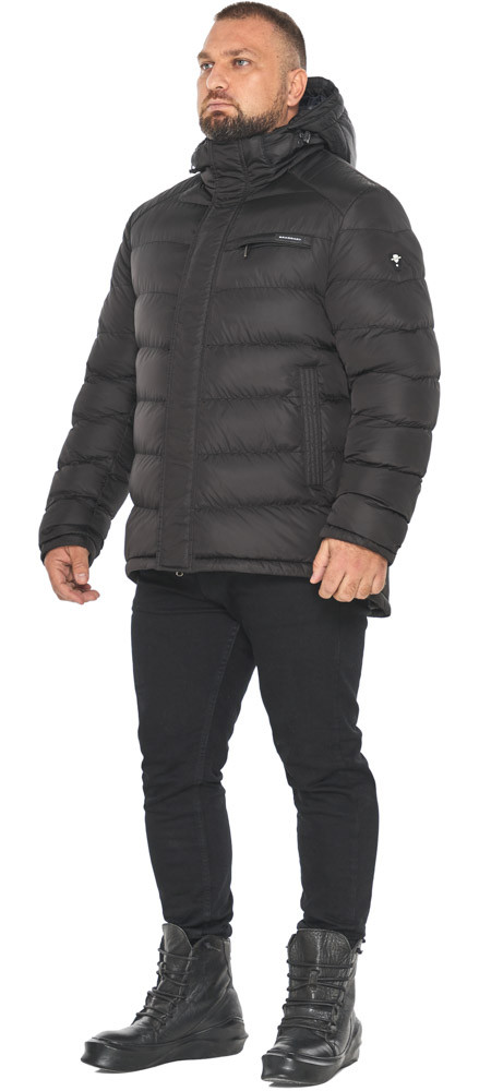 Коротка чоловіча куртка чорна модель 49768 р - 50