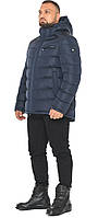 Чоловіча темно-синя куртка з коміром-стійкою модель 49768 р — 50