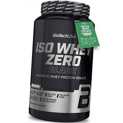 Ізолят сироваткового білка BioTech Iso Whey Zero Black 908 g ваніль, фото 2