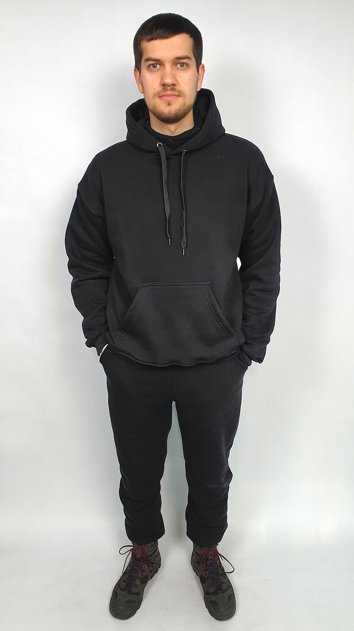 Чоловічий Зимовий теплий спортивний костюм оверсайз