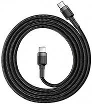 Кабель USB Type C to Type C 3A Cafule PD2.0 CATKLF-GG1 black Baseus 1m, фото 3