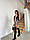 Жіноча шкіряна спідниця-шорти кольору мокко, фото 3