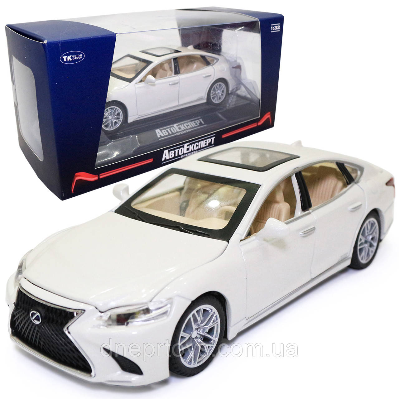 Машинка металева Lexus LS 500H "AutoExpert" Лексус ЛС 500 білий світло звук 16*4*6 см (EL-1823/11709)