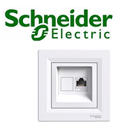 Розетка комп'ютерна RJ-45 cat.5e Shneider-Electric Asfora білий EPH4300121