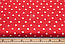 Бязь із рідкими білими сердечками 10 мм на червоному тлі №1241, фото 2