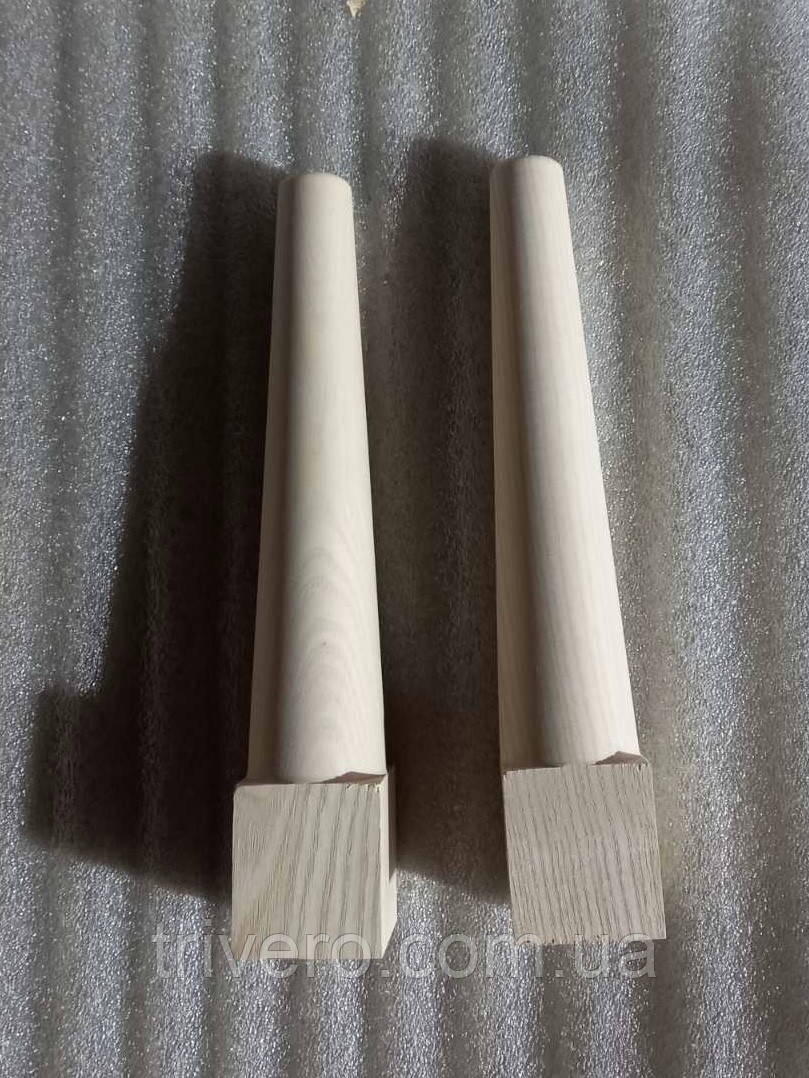 Меблеві ніжки і опори дерев'яні для меблів конусні з квадратною основою, фото 1