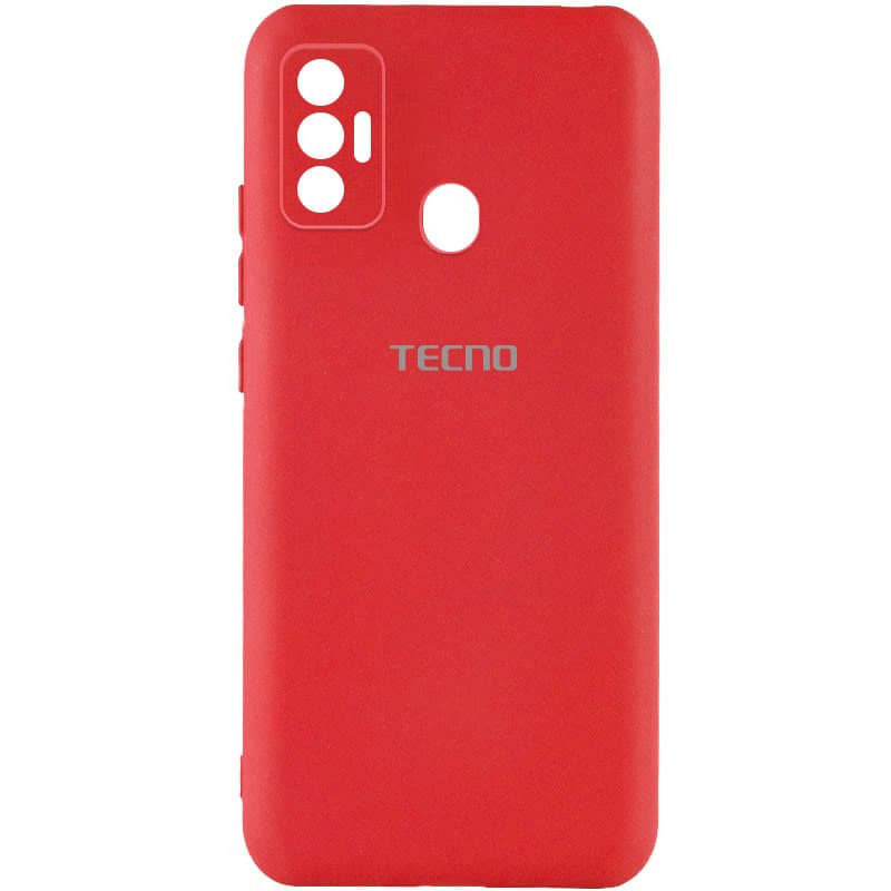Чохол Silicone Cover My Full Color Camera (A) для TECNO Spark 7 Full camera, Червоний / Red