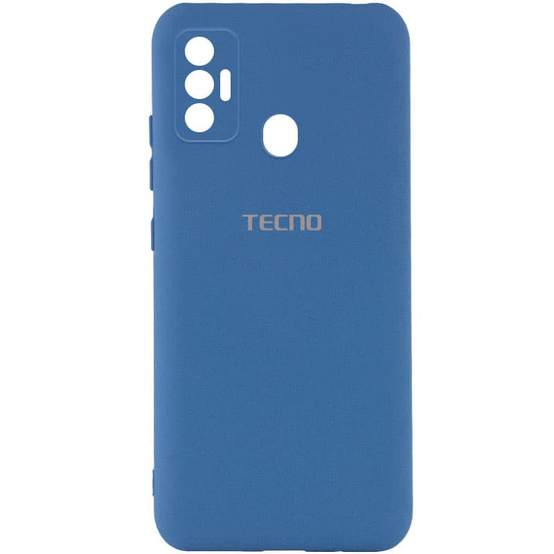 Чохол Silicone Cover My Full Color Camera (A) для TECNO Spark 7 Full camera, Синій / Navy blue