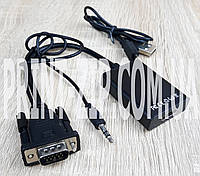 Переходник с VGA на HDMI c звуком, конвертер vga hdmi, адаптер vga hdmi
