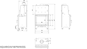 Камінна топка Kratki AQUARIO A18 PW GLASS, фото 3