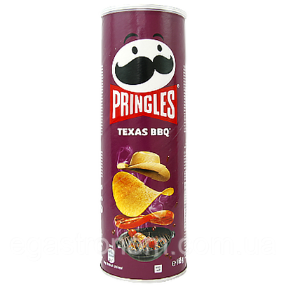 Чипси барбекю Прінглс Pringles barbecue 165g 19шт/ящ (Код: 00-00004032)