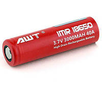 Высокотоковый аккумулятор AWT Li-ion 18650 3000mAh 3,7V (40A) (Красный)