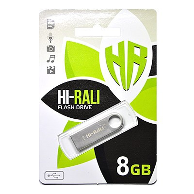 Флеш-накопичувач Usb 8Gb Hi-Rali Shuttle series Silver