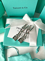 Серьги в стиле Tiffany. Замочки Hardware золотистого цвета Серебристый