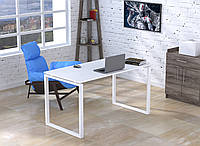 Белый Письменный стол Loft design Q-135 135х70х75 см. Компьютерный стол для дома и офиса