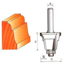 Фреза по дереву ГЛОБУС 2201 D35 кромочна фигурна з нижнім підшипником