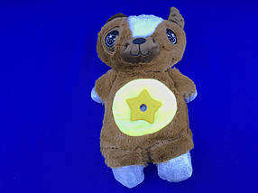 Плюшева іграшка нічник-проектор Звездног Star Belly Dream Lites Puppy коричневий 7 режимів LED підсвічування