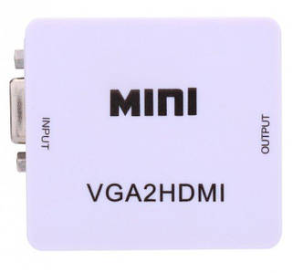 Перехідник конвертер VGA to HDMI Адаптер аудіо- та відеосигналу VGA2HDMI Перетворювач міні 1080р