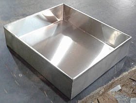 Лоток 400х400х50, нержавіюча сталь AISI201, товщина 0,8 мм