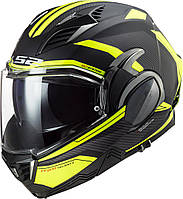 Мотоциклетный шлем LS2 FF900 VALIANT II REVO H-V черно-желтый, размер XL, AK5090022546