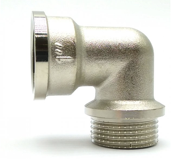 Кут латунний нікельований 1/2 внутрішній зовнішній GROSS SF