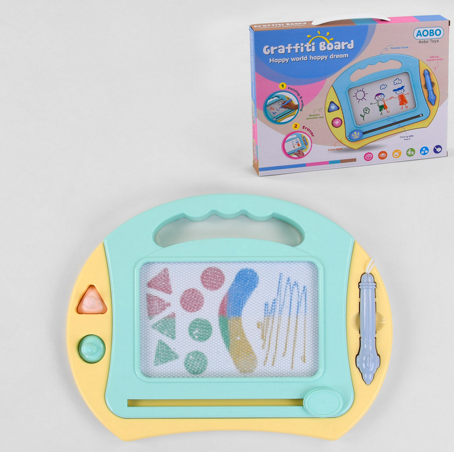 Кольорова дощечка для малювання з печатками